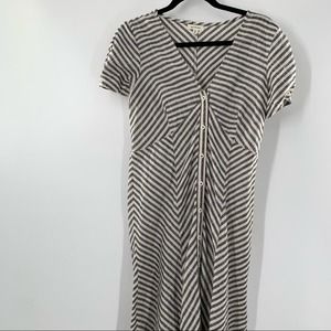 Max Studio Stripped Maxi Short Sleeve Dress Women’s Size 6